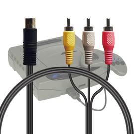 ALG-SSAVC AV Cable for Sega Saturn (Early/Late) 0.6 x 0.6 x 2.0 inches (1.5 x 1.5 x 5 cm), Stereo AV Cable, Convenient to Carry