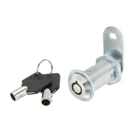 PATIKIL Cabinet Cam Lock with Key, 1-4/7"(40mm) Keyed Different Cam Lock Cylinder Zinc Alloy Chrome Drawer Locks Tubular Cam Removable Key for Drawer Cabinet Secure