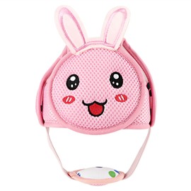 Cartoon Animal Adjustable Baby Safety Hat Helmet Toddler Walking Head Protect (Pink Rabbit)