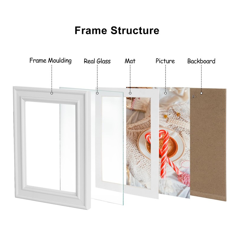Tamolus 5X7 Double Wooden Hinged Picture Frame Vertical and Horizontal
