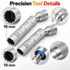 14mm 16mm Spark Plug Socket Wrench Adapter – Swivel Magnetic