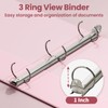 SUNEE 1 Inch Binders 3 Ring 6 Pack, Clear View