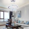 Dixun LED Chandeliers Modern Ceiling Light Fixture 3 Rings Adjustable