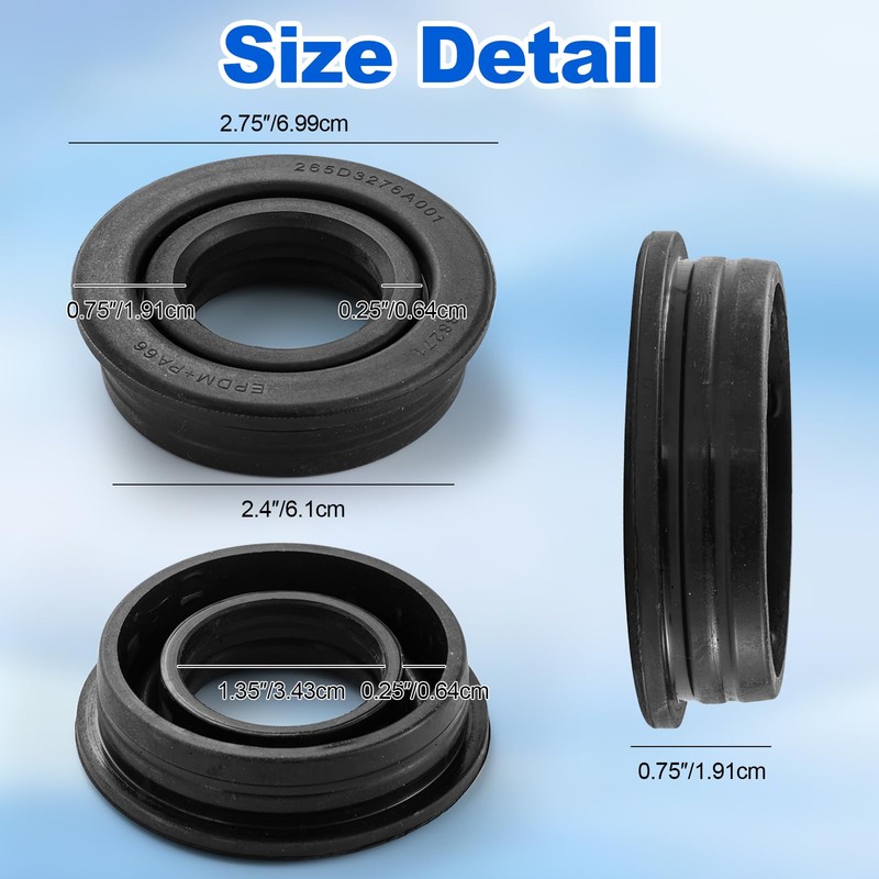 WD08X27458 Floating Seal Assembly Compatible with GE Hotpoint Haier Dishwasher,
