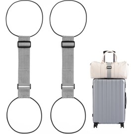 2 paquetes de correas conectoras de equipaje para maletas en 25 colores, correa elástica ajustable para viaje con diseño de doble estabilidad, correa de equipaje manos libres para añadir una bolsa, se