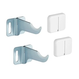 Aluminium Radiator Wall Bracket with Vertical and Horizontal Adjustment, Load Capacity up to 100 kg, Covers and Screws and Wall Plugs Included - Pack of 3