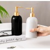 1 Pcs 390ml 13oz Upscale Ceramics Soap Dispenser with Golden