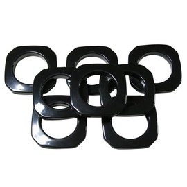 Home Sewing Depot Square #10 Plastic, 1 3/8", 8 Sets, Black