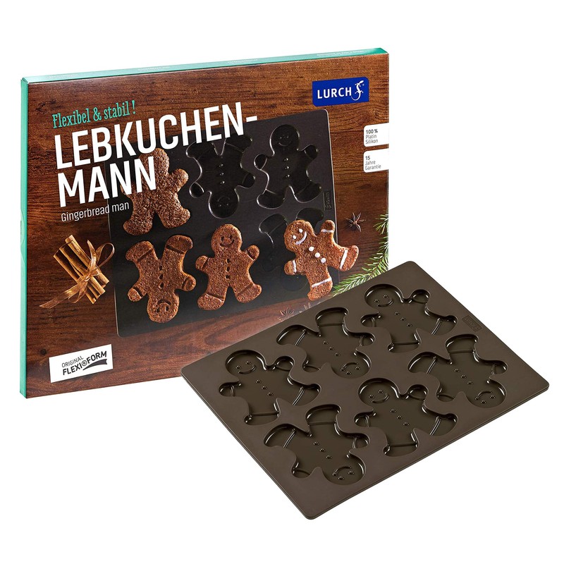 Lurch 65014 FlexiForm Keksform Lebkuchenmann / Backform für 6 Kekse