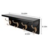 SANY DAYO HOME Wall Mounted Pine Wood Coat Rack with