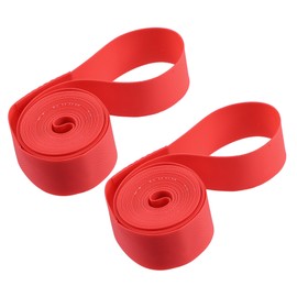 A ABSOPRO 700C Bike Wheel Rim Strip Rim Tape Tube Band PVC Red (Set of 2)