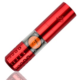 Dragoart Tattoo Pen, Rotary Tattoo Machine LED Display Ring Switch Design, Low Vibration Powerful Motor 10800rpm, Tattoo Pen Machine for Lining, Shading, Coloring, 1300mAh Tattoo Battery (T2, Red)