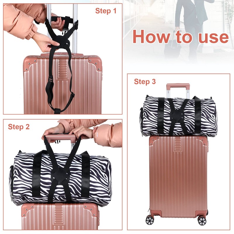 4 Pack Luggage Straps Set, Add a Bag Luggage Straps,