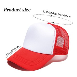 Ultrafun Paquete de 10 gorras de béisbol unisex de malla en blanco de sublimación, Paquete de 10 unidades, color azul y blanco, Talla única