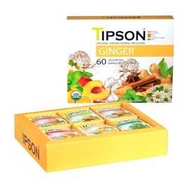 Tipson Organic Ginger Variety Sampler - 6 Flavors (60 Tea Bags), Herbal Tea Infusions - USDA Organic, Non GMO, and Gluten Free