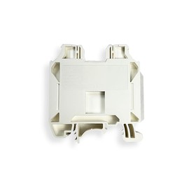 Dinkle DK35N-WE White DIN Rail Terminal Block Screw Type UL 600V 150A 1/0-12AWG, Pack of 5