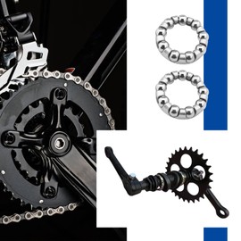 Create idea 4 Pieces Bicycle Ball Bearings 1/4 Inch x 9 Balls Holder Crank Inner Bearing Replacement Parts Repair Accessories for Cycling MTB Road Bike