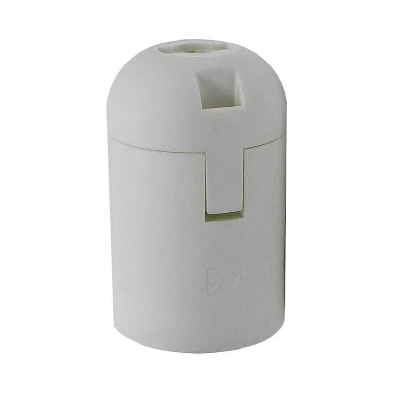 Socket E27 White with Smooth Coating and Attachment Cap M10