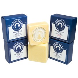 Robby Bear Skin Care Handcrafted Soap Bar - Scented with Real Essential Oil - Made with Pure & Natural Ingredients - Improve Skin Conditions - All skin Type Friendly - 100% Cruelty Free - Made in Canada (Lavender)