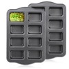 Lawei 2 Pack 8 Cavity Mini Loaf Pan, Non-Stick Small