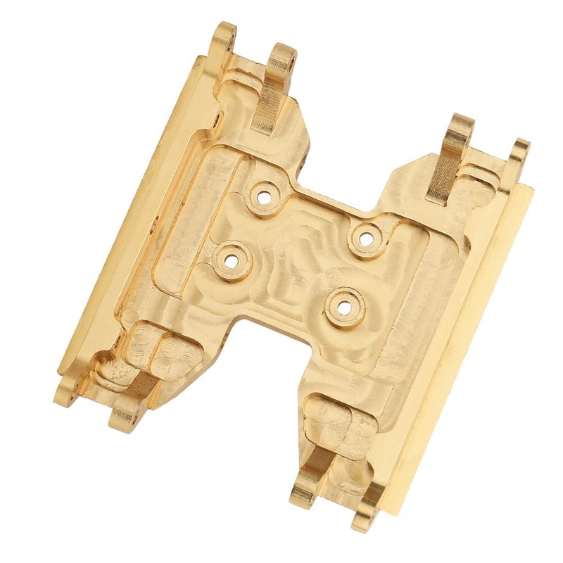 Brass Chassis Gearbox Skid Plate Transmission Mount for Axial 1/18