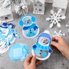 Epakh 24 Sets Snowman Craft Kit Tissue Paper Sign Craft
