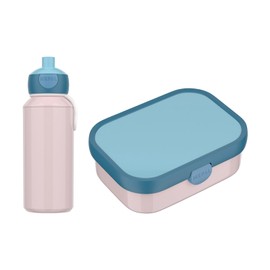 Mepal - Campus Switch lunch set - Set for children with pop-up drinking bottle & lunch box - Lunch set for school or on the go - Dishwasher safe - 400 + 750 ml - Cool pink/cool blue