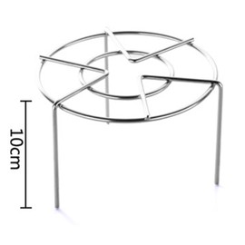 Tissting Stainless Steel Steaming Rack, 10cm/6.3 Inch Trivet, Round, Silver