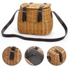 Peohud Wicker Picnic Basket, Empty Gift Basket with Linen, Willow