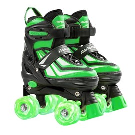 PAPAISON Kids Roller Skates for Boys Girls, 4 Size Adjustable Rollerskates with Light Up Wheels for Kids Ages 4-12