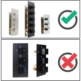 【For AFTER July, 2022】 HOMEDEC Thermostatic Shower Valve Cartridge Replacement, 4-handle Valve Full Set Backup