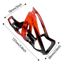 Runseaway 2PCS Bike Water Bottle Holder, Lightweight Bicycle Water Bottle Cage, Universal Bike Cup Holder for Bicycle, Cycling, Road/Mountain Bikes, Black Red