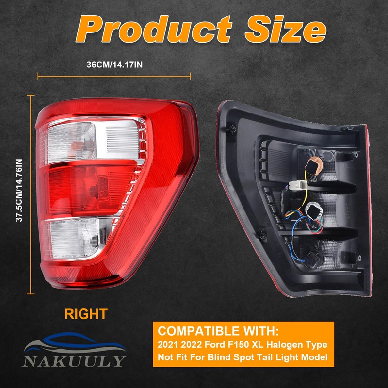 Nakuuly Tail Light Compatible With 2021 2022 2023 2024 Ford
