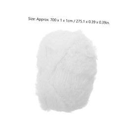IWOWHERO 2Pcs Imitation Wool Super Fluffy Faux Fur Yarn for Crochet and Knitting Soft Eyelash Yarn Each for Scarves Hats and Blankets Pilling White