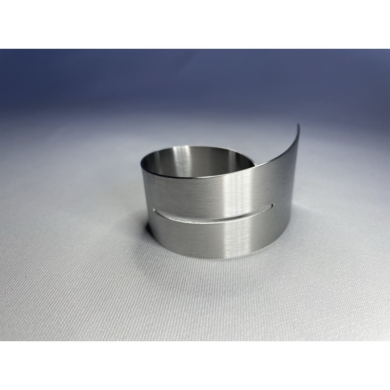 texpot Pack of 6 Napkin Rings with Slotted Stainless Steel