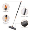 LJLB Powerful Floor Brush with Squeegee, Adjustable Long Handle for