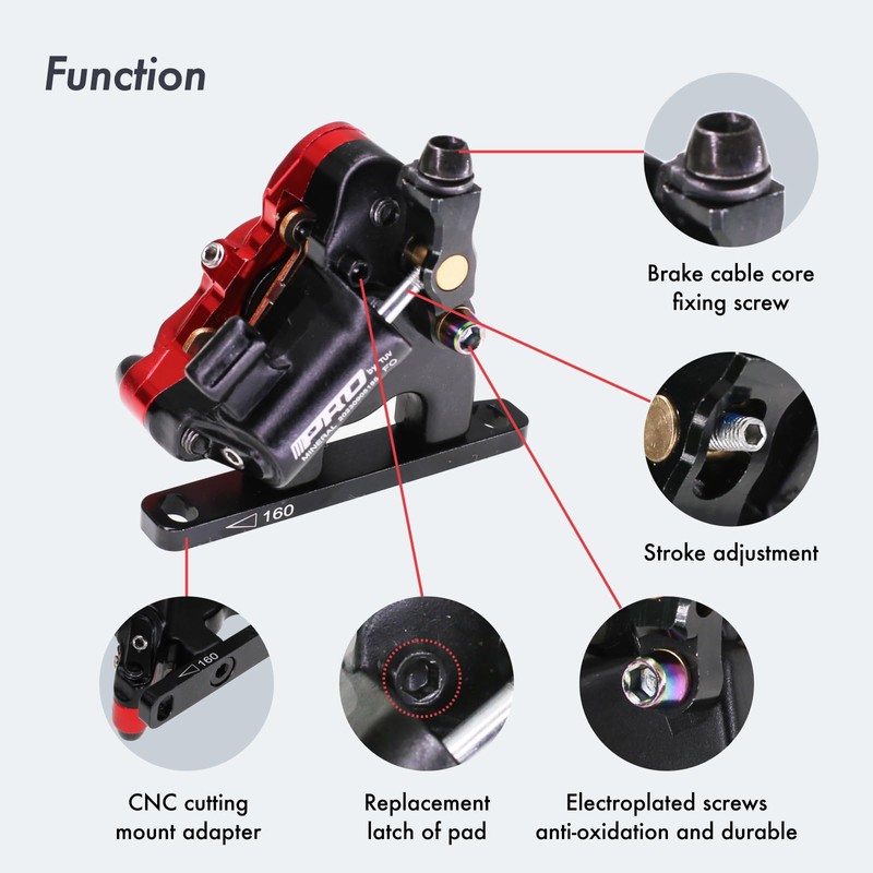 DJC Hydraulic Brake Caliper for Road Bike Gravel 2 Pistons