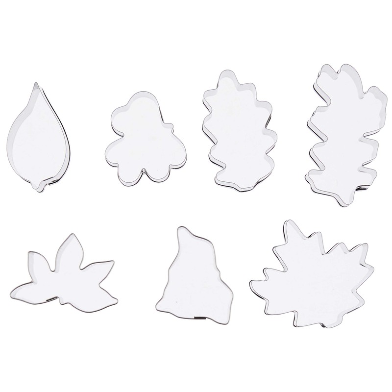 Ateco 4852 7-Piece Stainless Steel Leaf Cutter Set