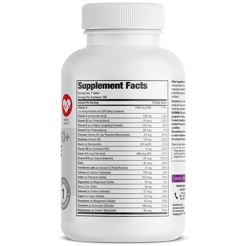 Bronson ONE Daily Women’s 50+ Complete Multivitamin Multimineral, 360 Tablets