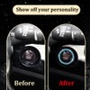 RGOAANC 2PCS Crystal Rhinestone Engine Start Stop Decoration Ring, Anti-Scratch