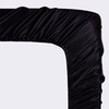 Damier Fitted Sheet 140 x 200 cm Black Satin Silk