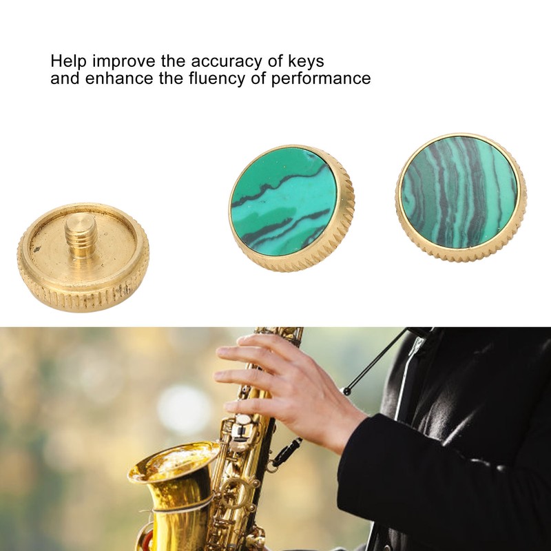 3 Pcs Trumpet Valve Cap Embedded Green Standard Metal Finger