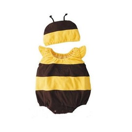 Costume Bay Baby Rompers Onesie One-Piece Bodysuit Cosplay Birthday Party for Boys Girls Outfit (Bee, 80)