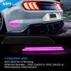 KDM LED Fender Side Marker Reflectors Lights Dual Rows,Compatible for