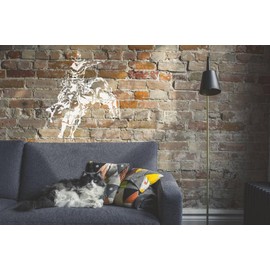 Cowboy Bullrider Logo Reusable Stencil 8" x 6.5" Mylar Laser Cut Arts and Crafts Material Scrapbooking for Airbrush Painting Drawing and More STENCILAIR