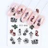 12 Pcs Christmas Tree El Bell Snow Quarter Nail Stickers