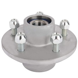 cciyu Boat Trailer Galvanized Hub Axle Kit 5-4.5 Bolt Circle Wheel Hub Kit 3500lb Axle 5 Bolt Lug Greased Bearings 68149 44649