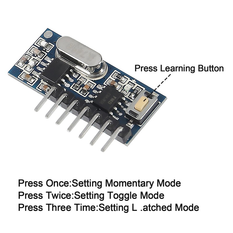 XIITIA 6pcs 433mhz Wireless RF Transmitter and Receiver Wireless 4
