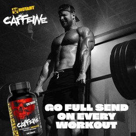 Mutant Cafeína 200 mg por Tableta, Sin Mezclas Patentadas, 240 Tabletas | Cafeína anhidra de grado farmacéutico, ingrediente único, sin rellenos; permite ajustar la dosis según tu tolerancia