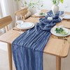 Xiomot Table Runner Cheesecloth 10FT Blue Boho Gauze Cheese Cloth